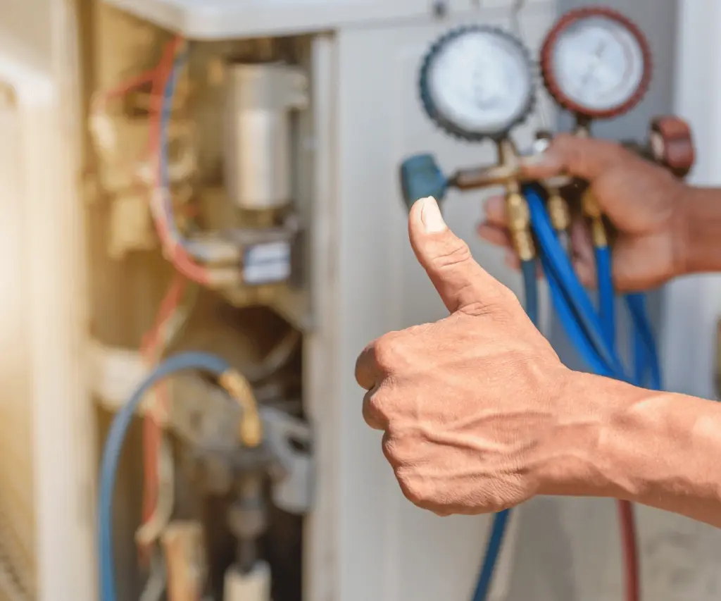 Boiler servicing and pressure check carried out by professional engineer